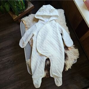Quilted Winter Baby Bear One-Piece